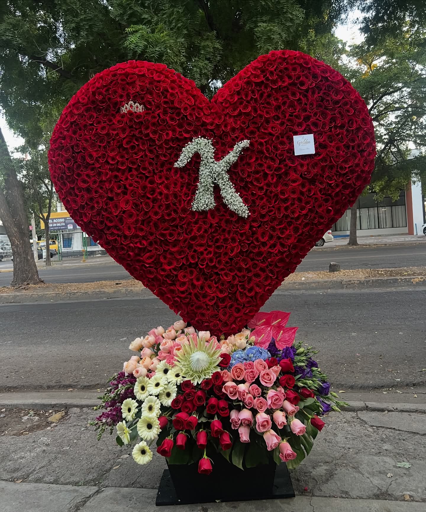 Arreglo de 1400 rosas