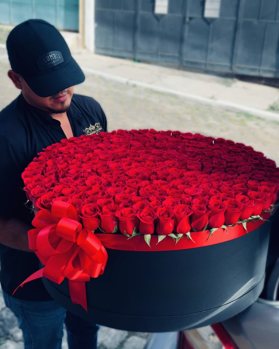 Escultura de 400 rosas